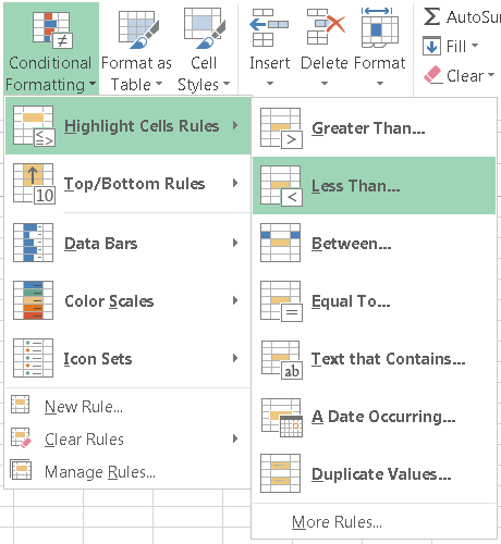 Excel Button Formatting Options