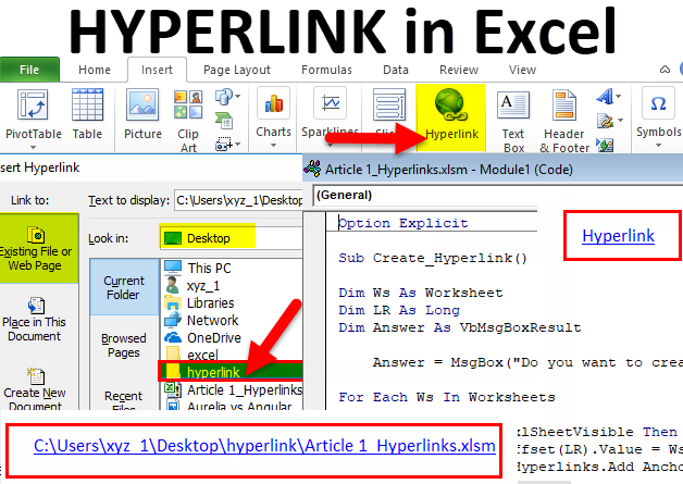 Excel Hyperlink Samples