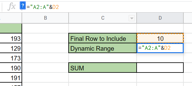 Google Sheets Dynamic Cell Reference Tricks