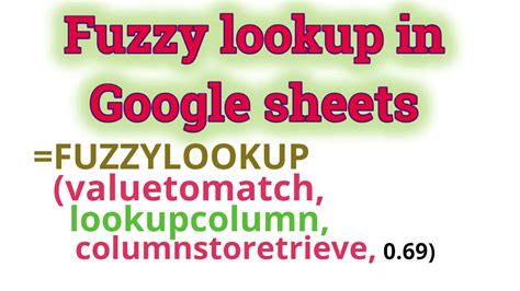 Fuzzy Matching in Google Sheets