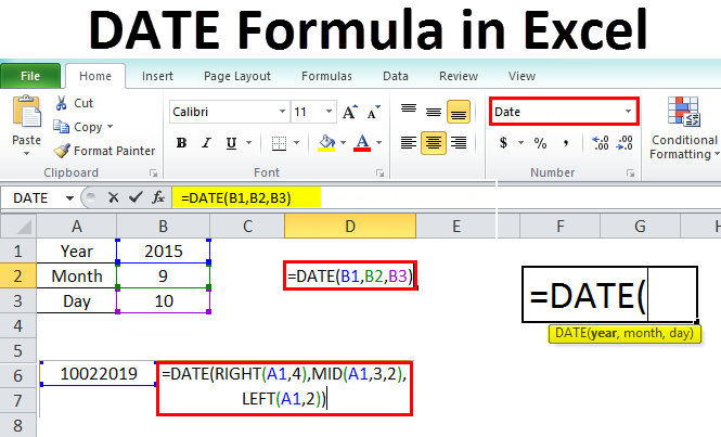 Excel date and time formulas