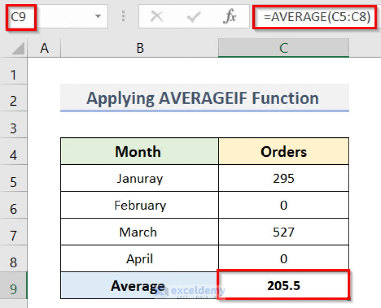 3 Ways To Calculate Excel Average Exclude 0