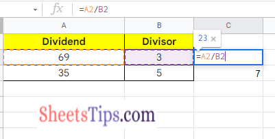 Divide numbers in Google Sheets tips and tricks