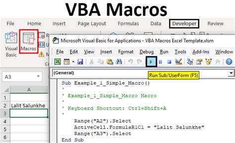 Excel VBA macros