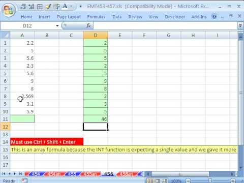 Excel formula tricks