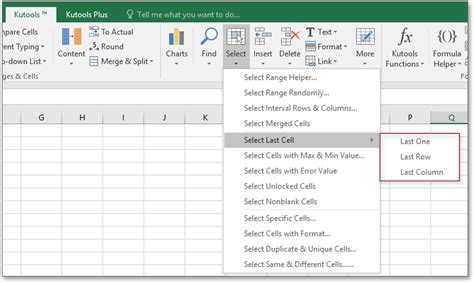 Excel Last Cell 2013 Feature