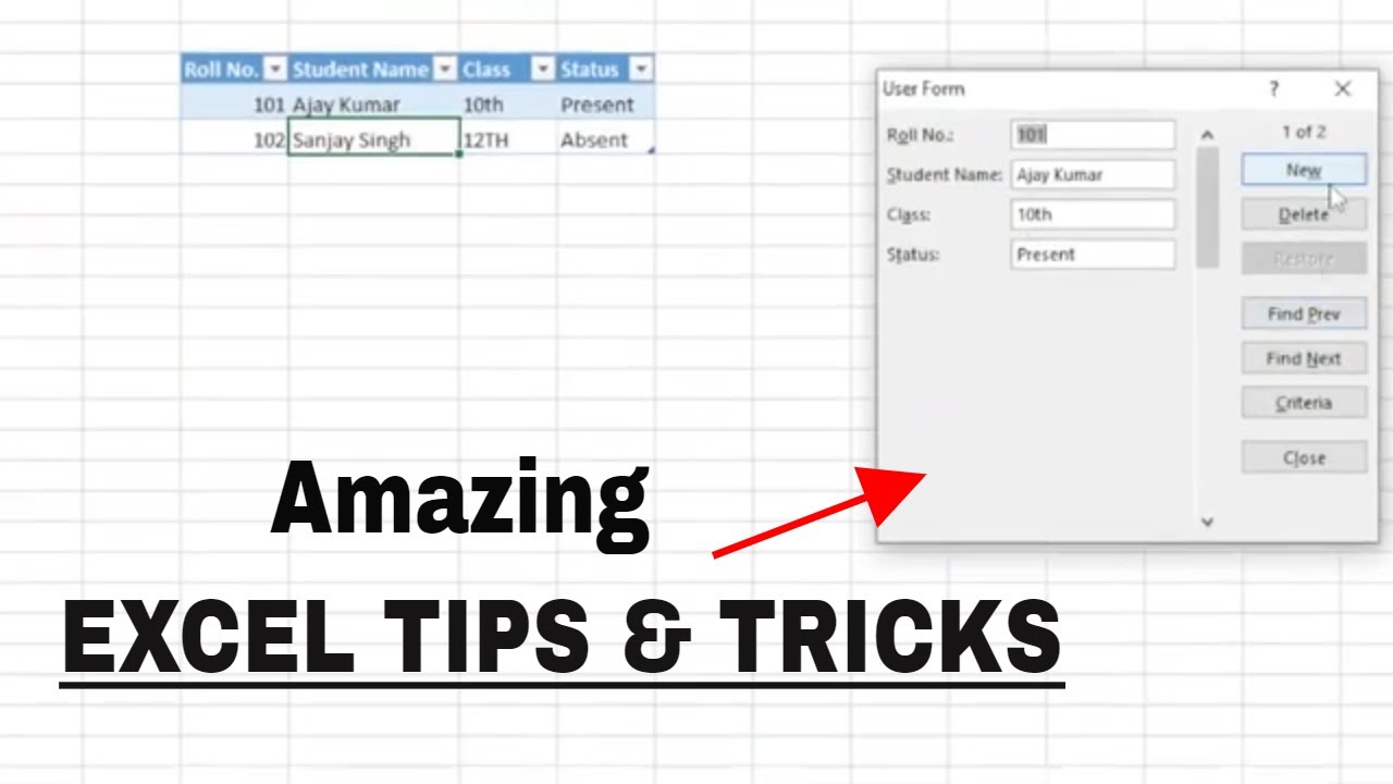 Excel tips and tricks