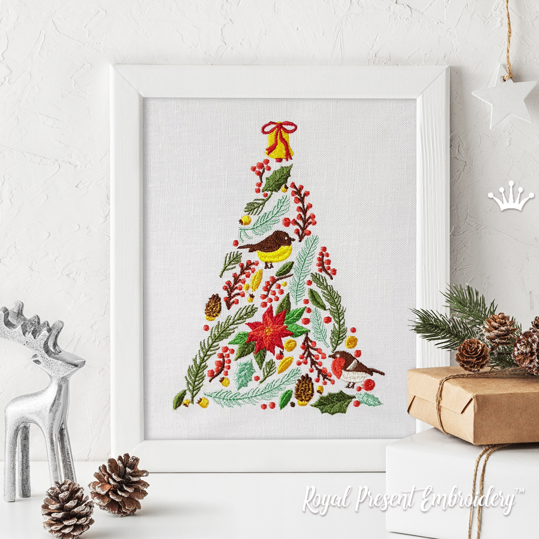 5 Christmas Tree Embroidery Design Ideas