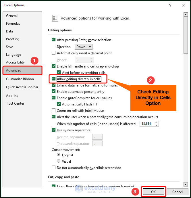 5 Fixes For Excel Cursor Not Highlighting Cells