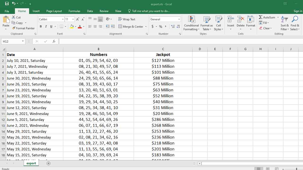 5 Ways To Analyze Powerball Historical Results In Excel