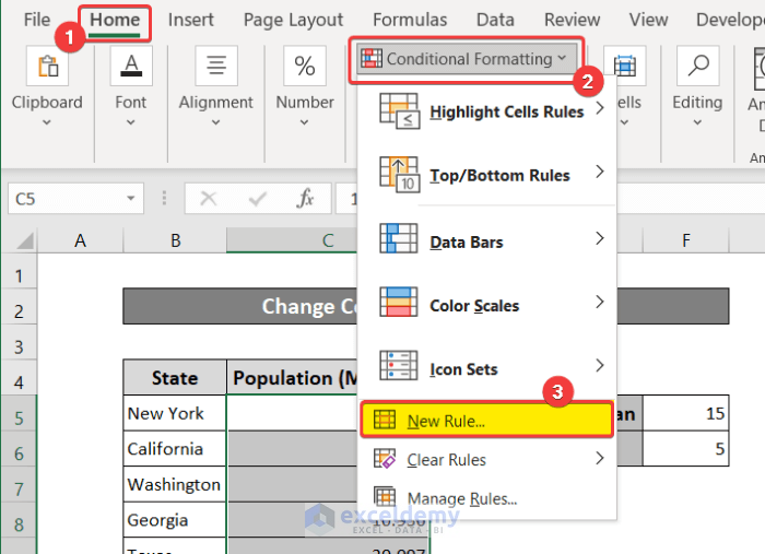 5 Ways To Change Excel Cell Color With If Then