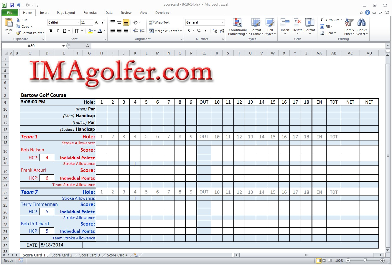 5 Ways To Create A Golf Pairing Generator In Excel