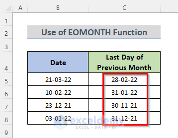 5 Ways To Get Previous Month In Excel