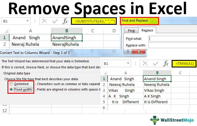 5 Ways To Remove Space From Excel Cell