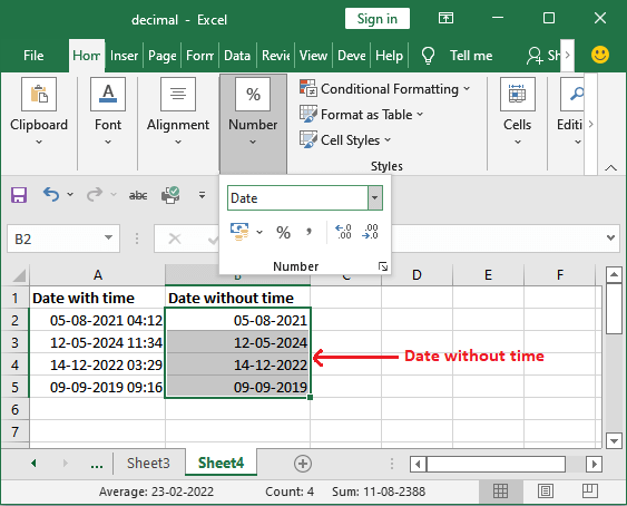 5 Ways To Remove Time From Date In Excel