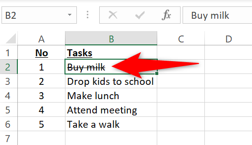 5 Ways To Strikeout Text In Excel