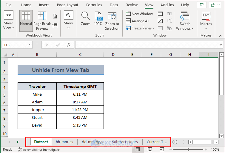 5 Ways To Unmark Excel Tab Always Marked