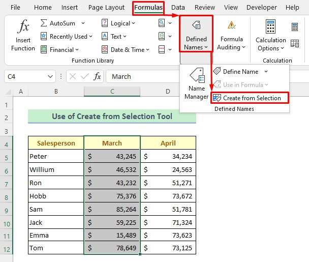 5 Ways To Use Excel Create From Selection Command