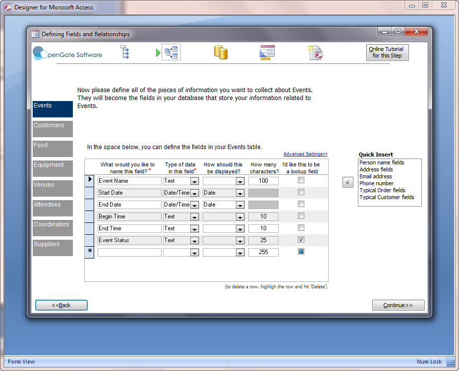 Access Database Design