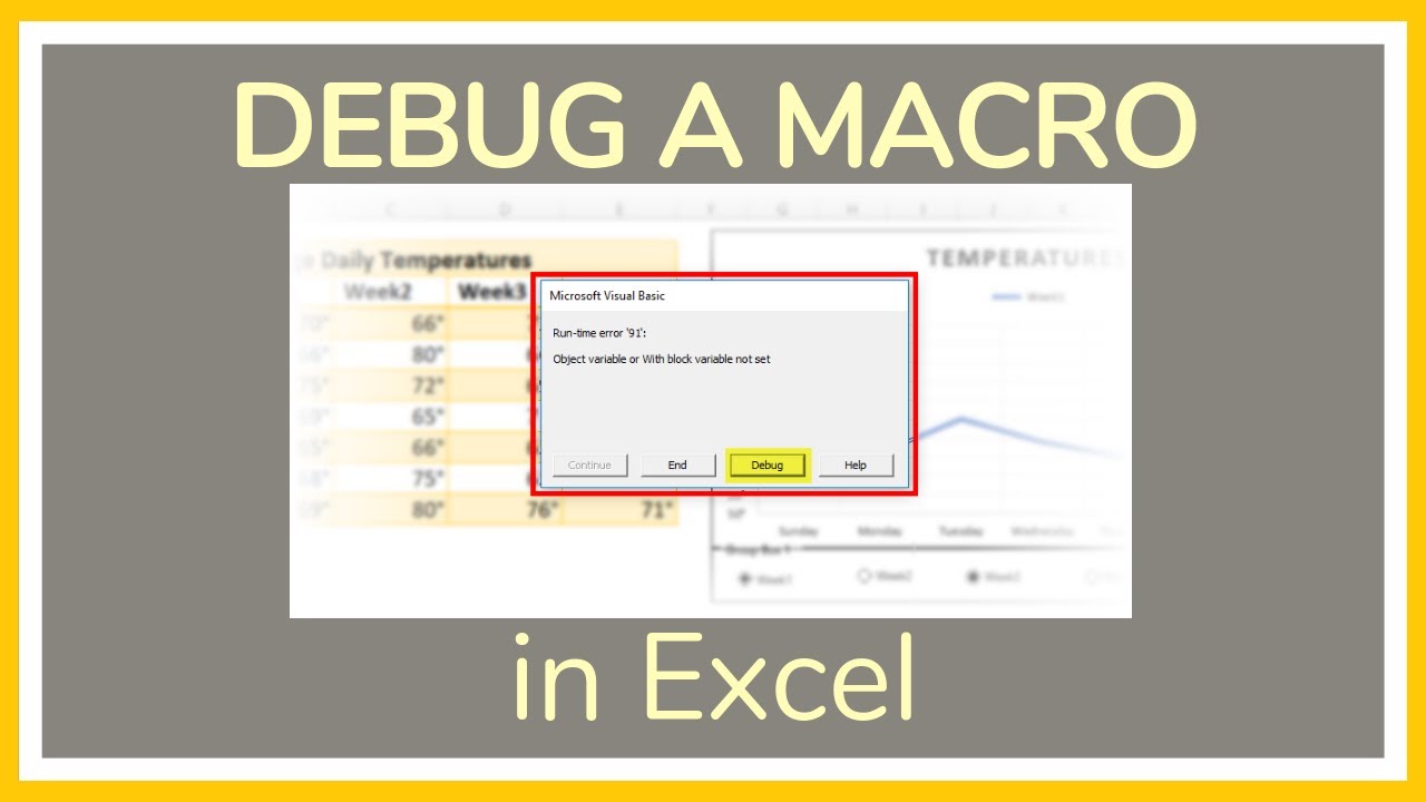 Excel Macro Debugging Tips