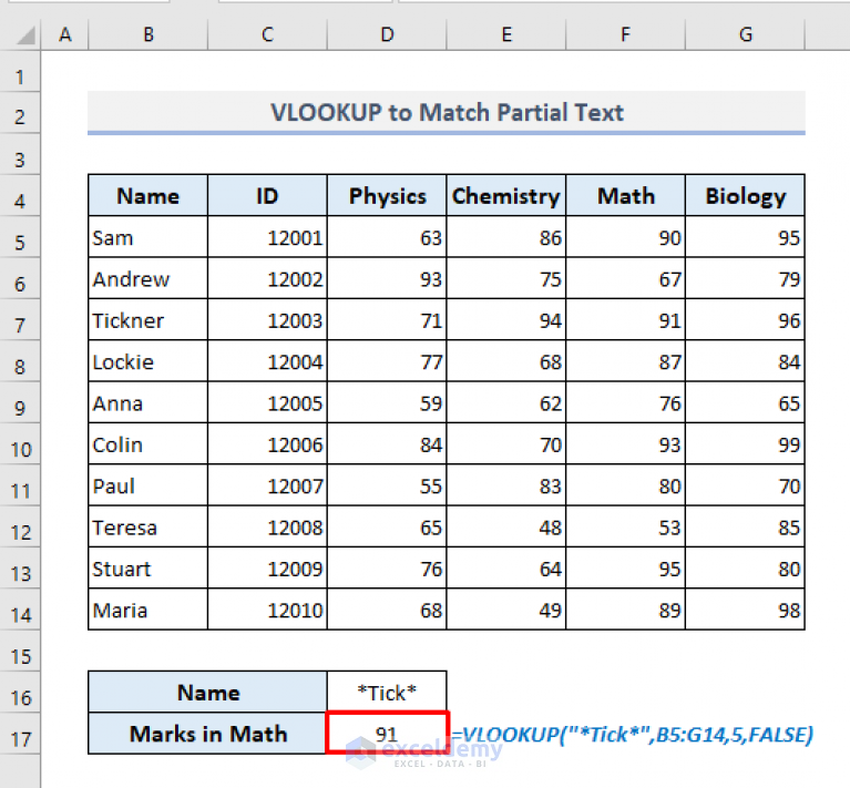 Excel Partial Text Match Tips