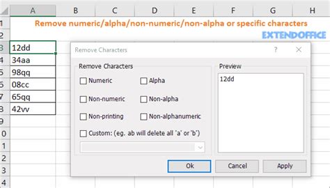 Excel shortcuts to remove last N characters