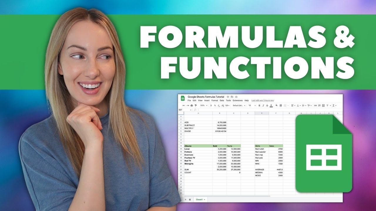 Google Sheets Formulas and Functions