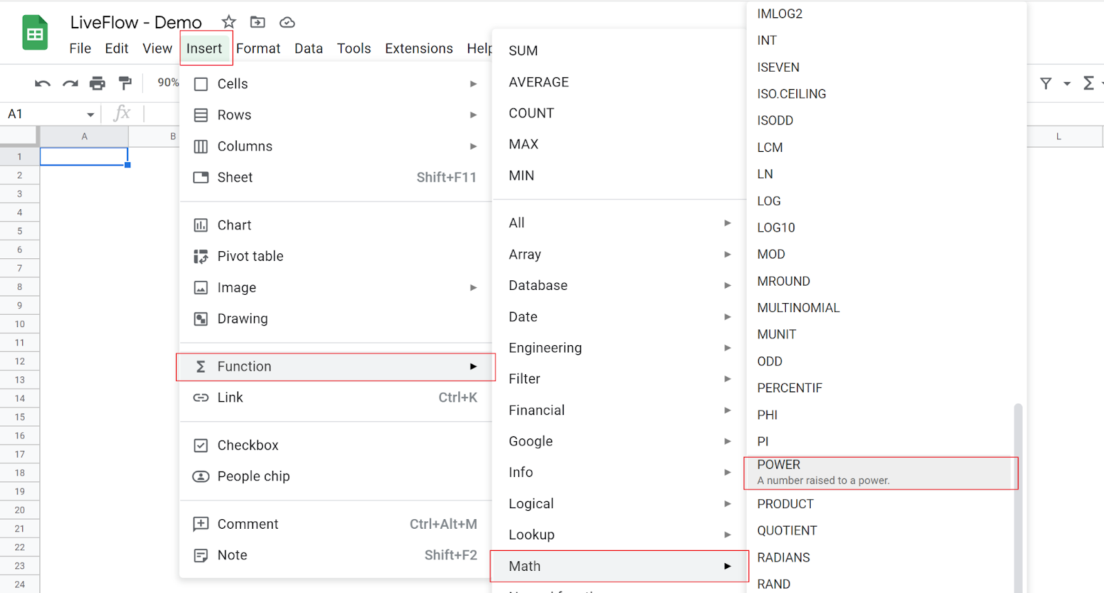 Google Spreadsheet Power Query Functions