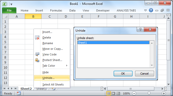 Hide Excel Worksheet with VBA Macro