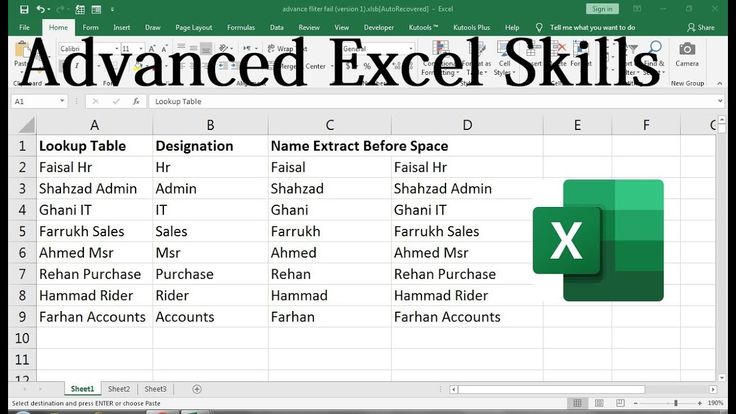 Advanced Excel Formulas