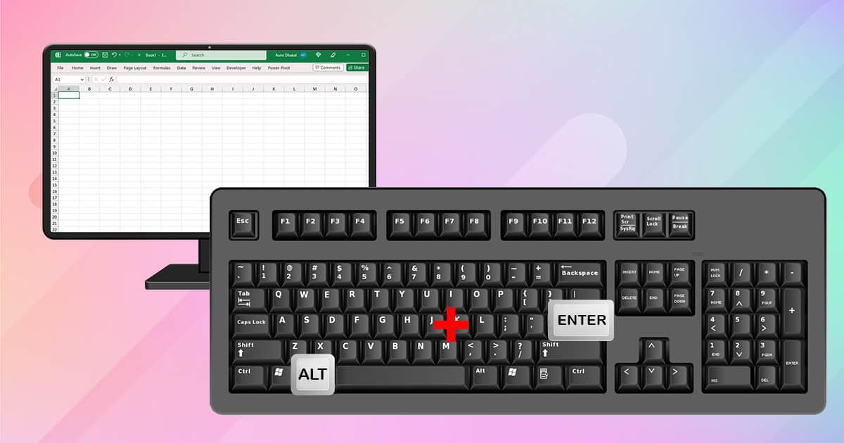 Alt+Enter shortcut Excel troubleshooting