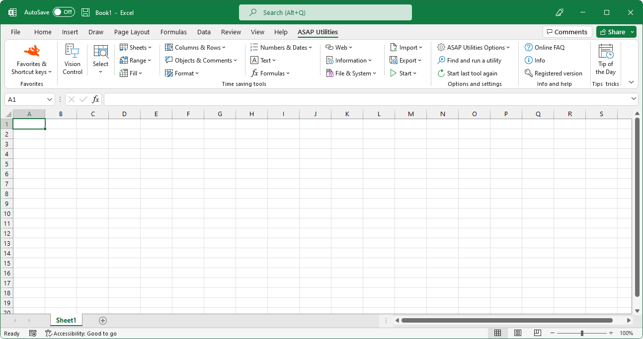 asap utilities for excel