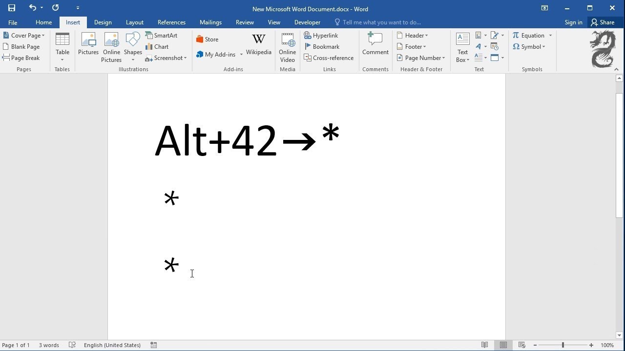 Asterisk Formatting