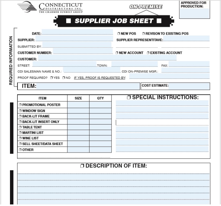 Basic Job Sheet Template Word