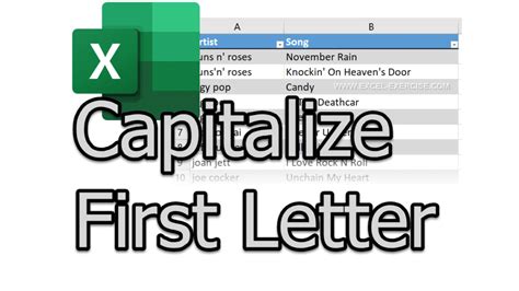 Capitalizing First Letter In Excel Made Easy