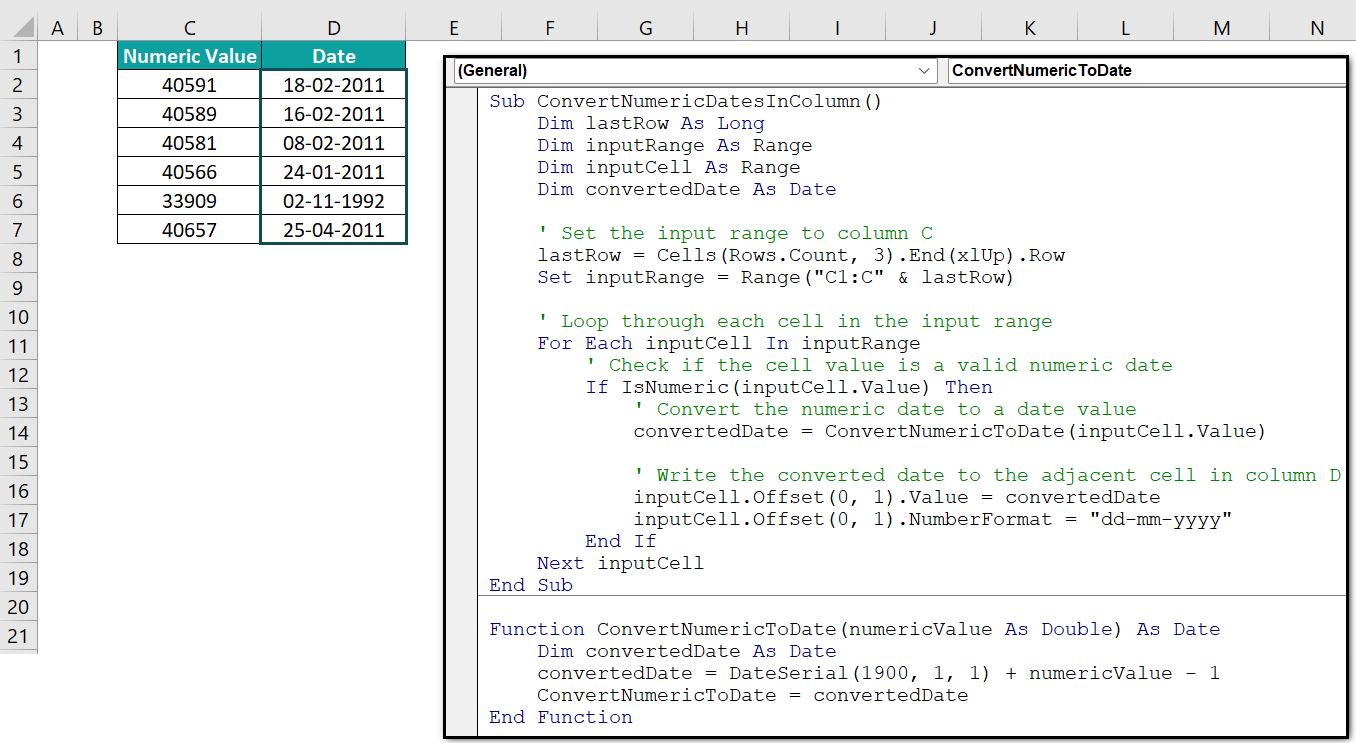 CDate Function in VBA