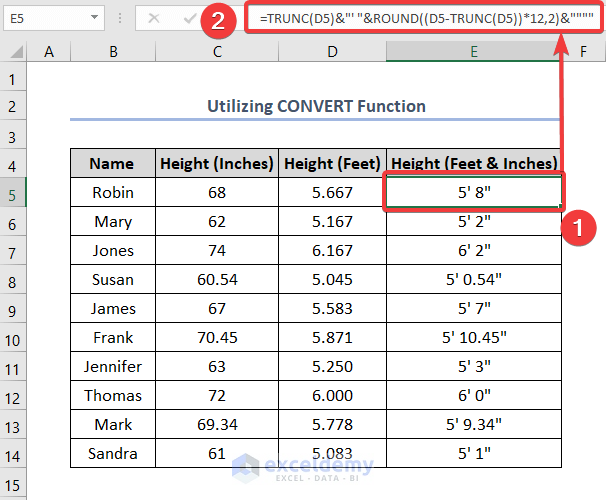 Convert Feet And Inches In Excel Made Easy