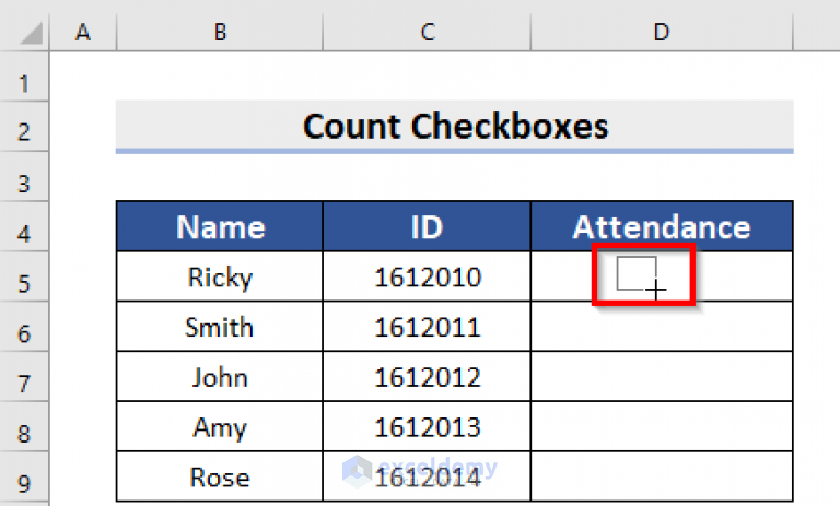 Counting Checkbox Totals In Excel Made Easy