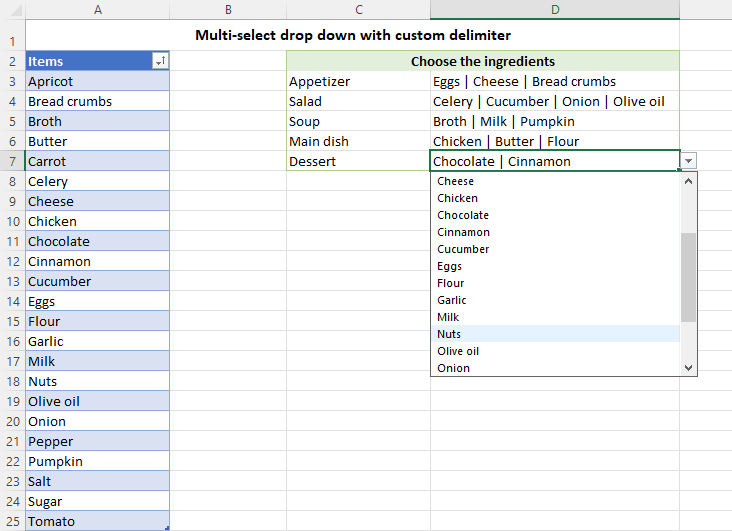 Create An Excel Multi Select Drop Down Easily