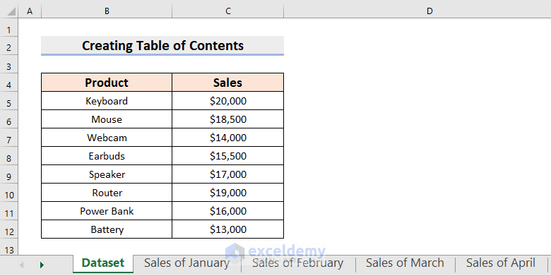 Create An Excel Table Of Contents In Minutes