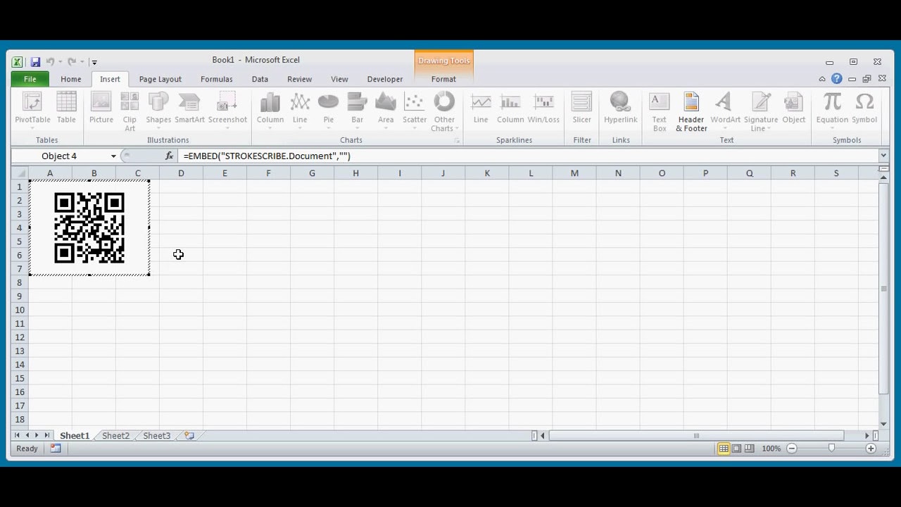 Create QR Code in Excel