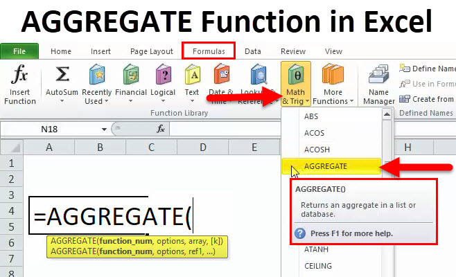 Data Aggregation Excel Formulas