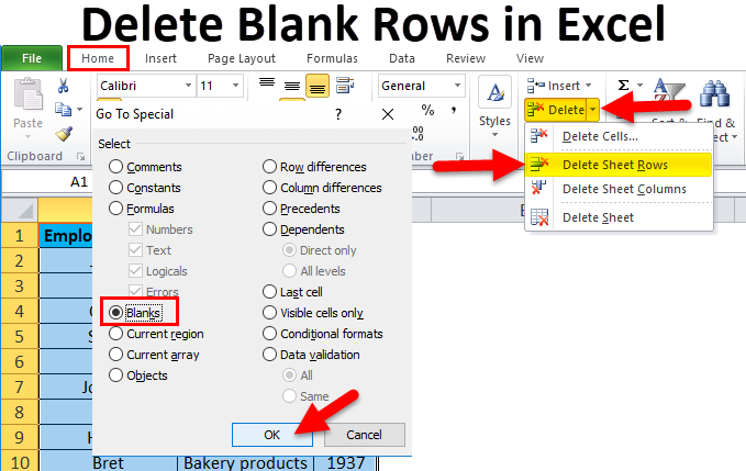 Using Power Query to Delete Blank Rows