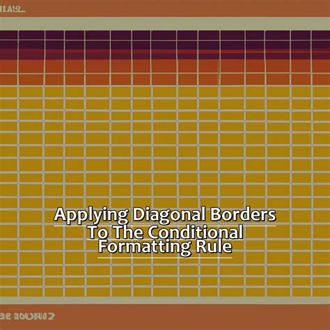 Diagonal Line Using Conditional Formatting