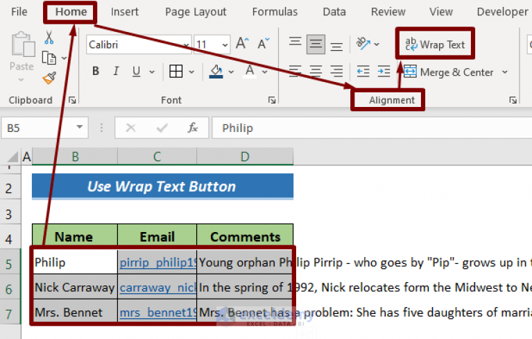 Display Multiple Lines in Excel Cell