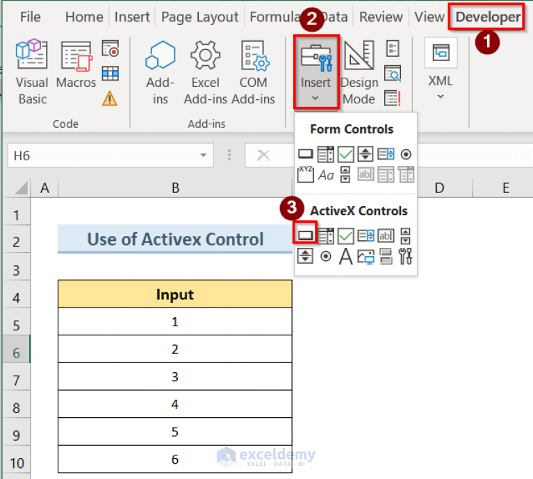 Excel ActiveX Controls