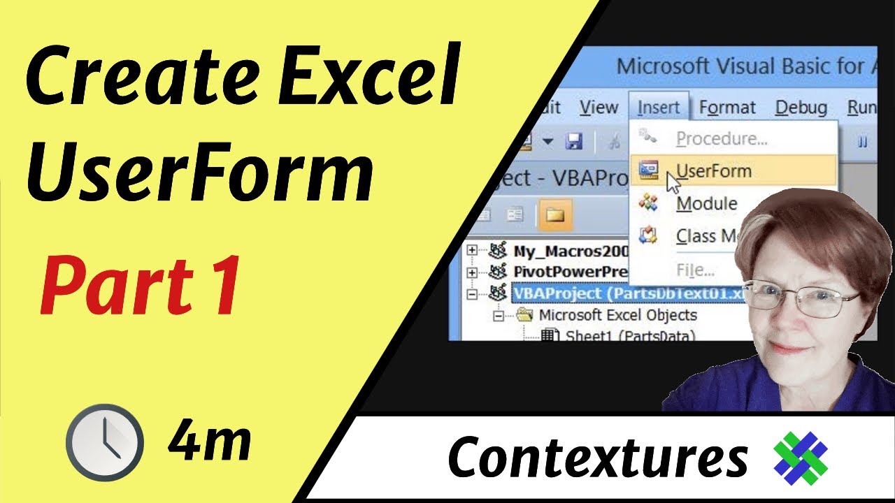 Excel add-in creation with user form