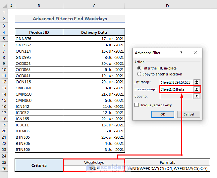 Excel Advanced Filtering for Complex Data