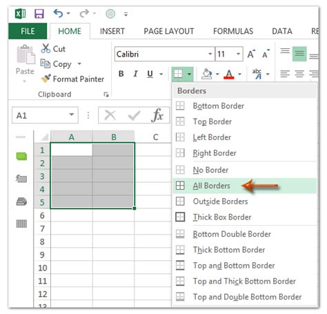 Excel All Border Shortcut Made Easy