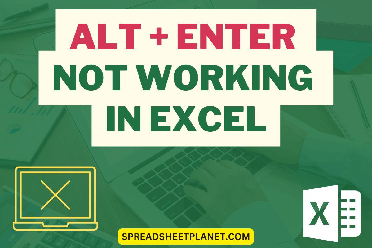 Excel Alt+Enter shortcut not working fix